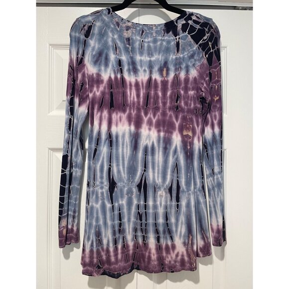 G Scent Womens Asymmetrical Tie Dye Top Size M Y2K 90s Hippie Crunchy Fairy Boho - Picture 3 of 9